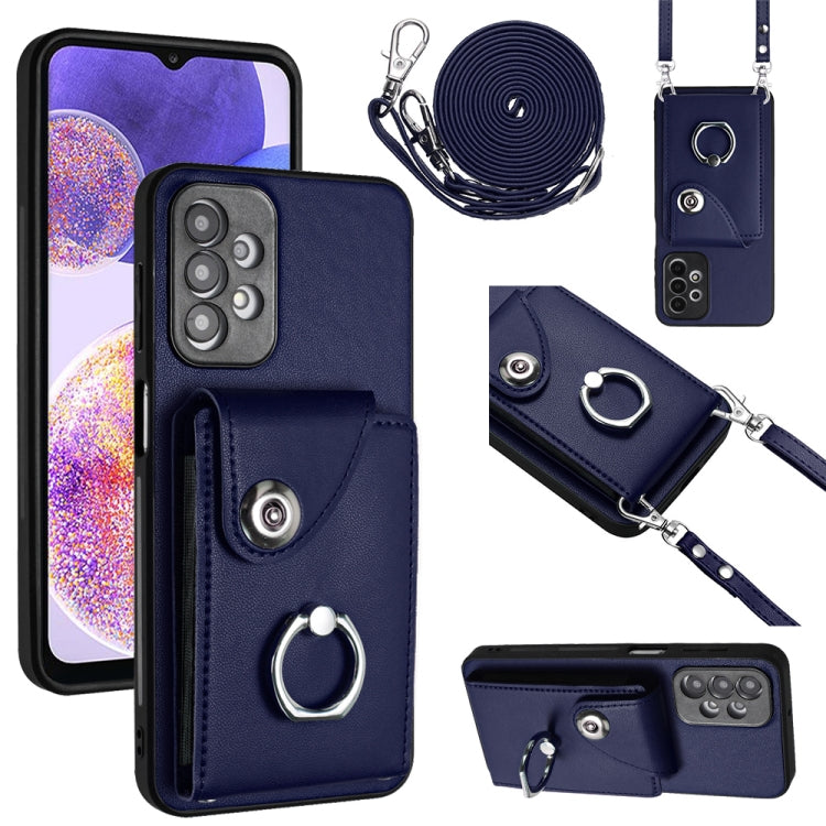Organ Card Bag Ring Holder Phone Case with Long Lanyard, For Samsung Galaxy A13 4G, For Samsung Galaxy S22 Ultra 5G, For Samsung Galaxy S22+ 5G, For Samsung Galaxy S22 5G, For Samsung Galaxy S21 FE 5G, For Samsung Galaxy A52 5G, For Samsung Galaxy A12