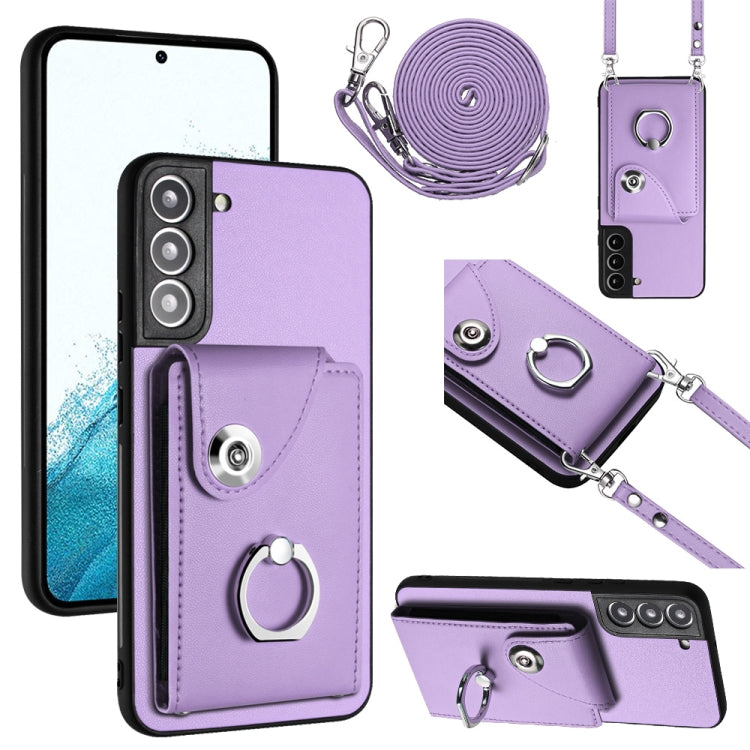 Organ Card Bag Ring Holder Phone Case with Long Lanyard, For Samsung Galaxy A13 4G, For Samsung Galaxy S22 Ultra 5G, For Samsung Galaxy S22+ 5G, For Samsung Galaxy S22 5G, For Samsung Galaxy S21 FE 5G, For Samsung Galaxy A52 5G, For Samsung Galaxy A12
