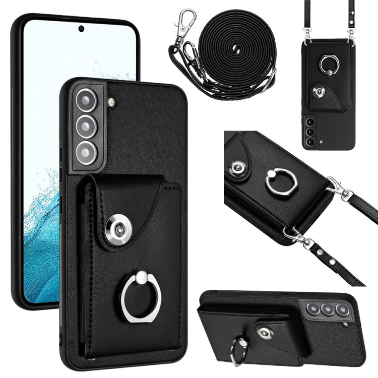 Organ Card Bag Ring Holder Phone Case with Long Lanyard, For Samsung Galaxy A13 4G, For Samsung Galaxy S22 Ultra 5G, For Samsung Galaxy S22+ 5G, For Samsung Galaxy S22 5G, For Samsung Galaxy S21 FE 5G, For Samsung Galaxy A52 5G, For Samsung Galaxy A12