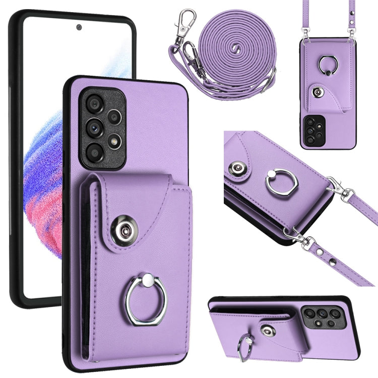Organ Card Bag Ring Holder Phone Case with Long Lanyard, For Samsung Galaxy A13 4G, For Samsung Galaxy S22 Ultra 5G, For Samsung Galaxy S22+ 5G, For Samsung Galaxy S22 5G, For Samsung Galaxy S21 FE 5G, For Samsung Galaxy A52 5G, For Samsung Galaxy A12