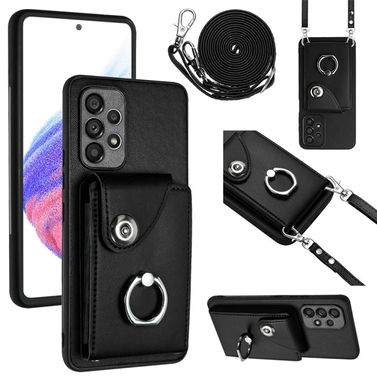 Organ Card Bag Ring Holder Phone Case with Long Lanyard, For Samsung Galaxy A13 4G, For Samsung Galaxy S22 Ultra 5G, For Samsung Galaxy S22+ 5G, For Samsung Galaxy S22 5G, For Samsung Galaxy S21 FE 5G, For Samsung Galaxy A52 5G, For Samsung Galaxy A12