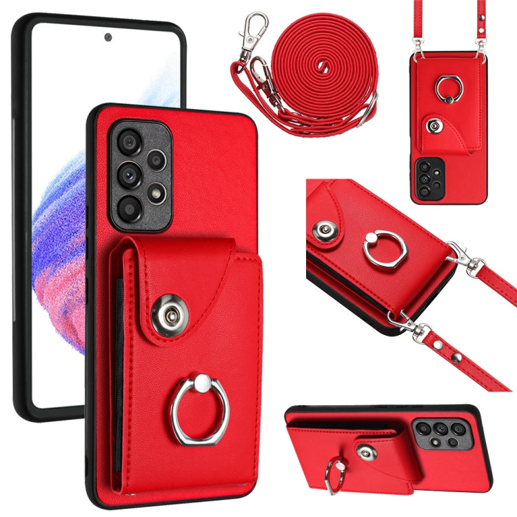 Organ Card Bag Ring Holder Phone Case with Long Lanyard, For Samsung Galaxy A13 4G, For Samsung Galaxy S22 Ultra 5G, For Samsung Galaxy S22+ 5G, For Samsung Galaxy S22 5G, For Samsung Galaxy S21 FE 5G, For Samsung Galaxy A52 5G, For Samsung Galaxy A12