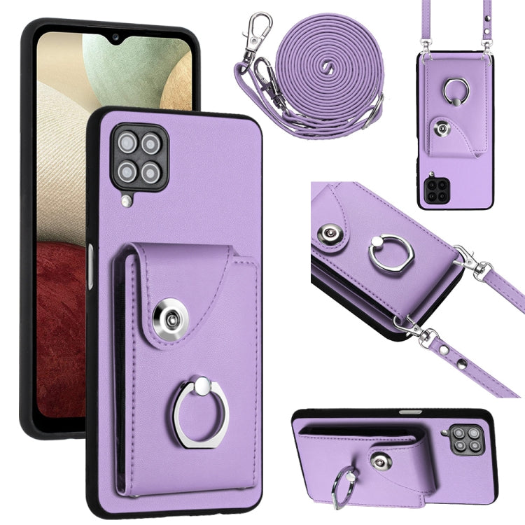 Organ Card Bag Ring Holder Phone Case with Long Lanyard, For Samsung Galaxy A13 4G, For Samsung Galaxy S22 Ultra 5G, For Samsung Galaxy S22+ 5G, For Samsung Galaxy S22 5G, For Samsung Galaxy S21 FE 5G, For Samsung Galaxy A52 5G, For Samsung Galaxy A12