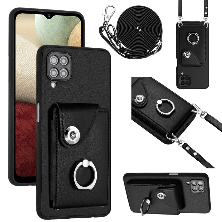Organ Card Bag Ring Holder Phone Case with Long Lanyard, For Samsung Galaxy A13 4G, For Samsung Galaxy S22 Ultra 5G, For Samsung Galaxy S22+ 5G, For Samsung Galaxy S22 5G, For Samsung Galaxy S21 FE 5G, For Samsung Galaxy A52 5G, For Samsung Galaxy A12