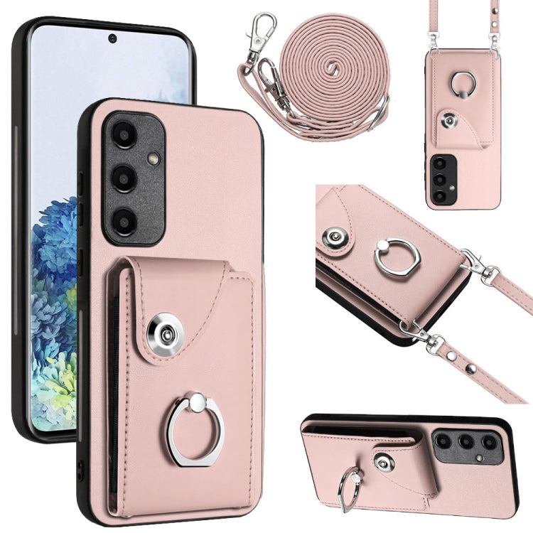 Organ Card Bag Ring Holder Phone Case with Long Lanyard, For Samsung Galaxy A55, For Samsung Galaxy A35, For Samsung Galaxy S24 Ultra 5G, For Samsung Galaxy S24+ 5G, For Samsung Galaxy S24 5G, For Samsung Galaxy A15 4G, For Samsung Galaxy A05          ...