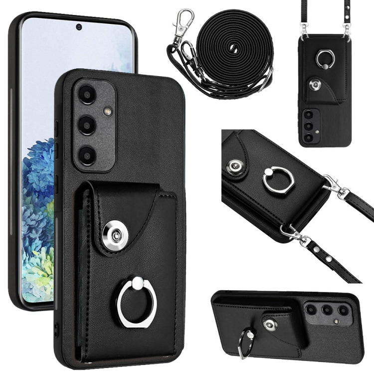 Organ Card Bag Ring Holder Phone Case with Long Lanyard, For Samsung Galaxy A55, For Samsung Galaxy A35, For Samsung Galaxy S24 Ultra 5G, For Samsung Galaxy S24+ 5G, For Samsung Galaxy S24 5G, For Samsung Galaxy A15 4G, For Samsung Galaxy A05          ...