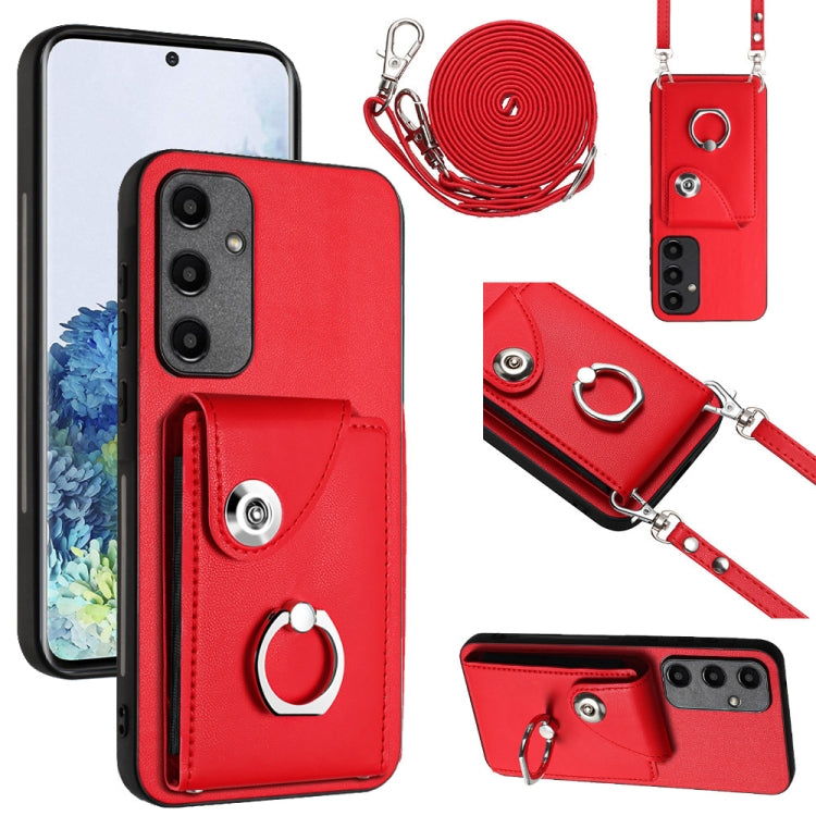 Organ Card Bag Ring Holder Phone Case with Long Lanyard, For Samsung Galaxy A55, For Samsung Galaxy A35, For Samsung Galaxy S24 Ultra 5G, For Samsung Galaxy S24+ 5G, For Samsung Galaxy S24 5G, For Samsung Galaxy A15 4G, For Samsung Galaxy A05          ...