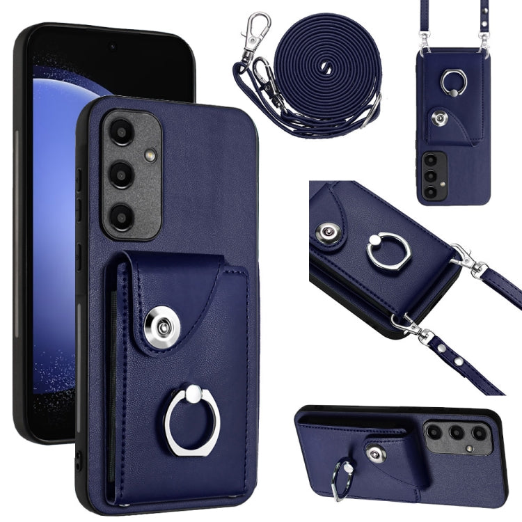 Organ Card Bag Ring Holder Phone Case with Long Lanyard, For Samsung Galaxy A55, For Samsung Galaxy A35, For Samsung Galaxy S24 Ultra 5G, For Samsung Galaxy S24+ 5G, For Samsung Galaxy S24 5G, For Samsung Galaxy A15 4G, For Samsung Galaxy A05          ...