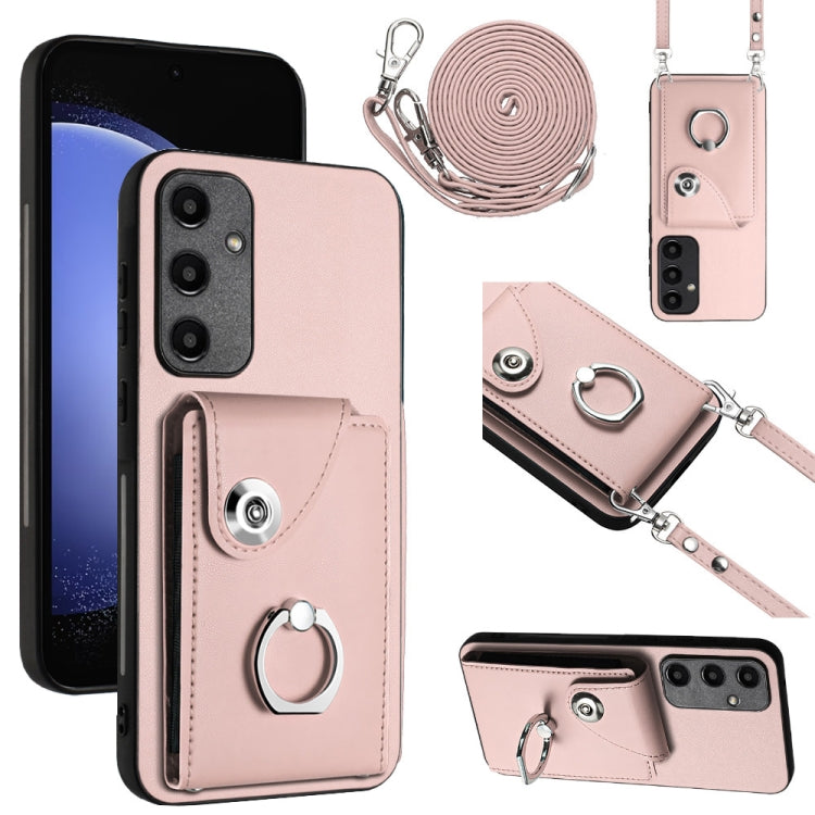 Organ Card Bag Ring Holder Phone Case with Long Lanyard, For Samsung Galaxy A55, For Samsung Galaxy A35, For Samsung Galaxy S24 Ultra 5G, For Samsung Galaxy S24+ 5G, For Samsung Galaxy S24 5G, For Samsung Galaxy A15 4G, For Samsung Galaxy A05          ...