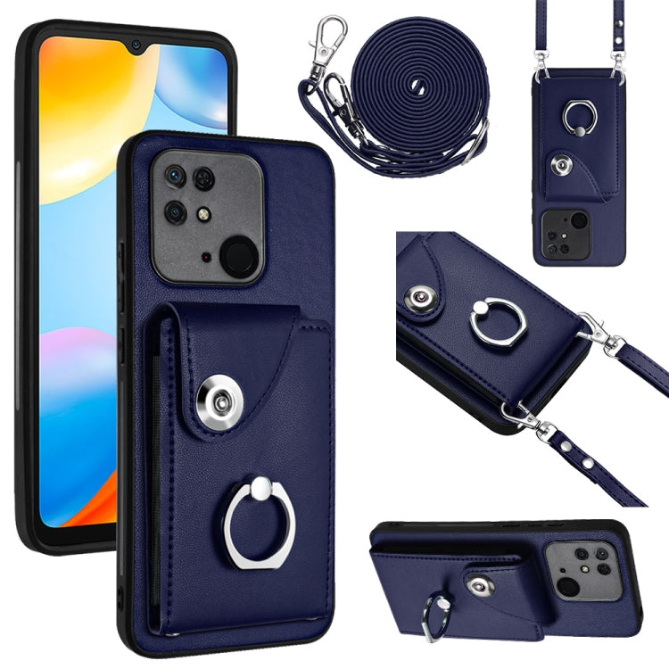 Organ Card Bag Ring Holder Phone Case with Long Lanyard, For Xiaomi Redmi 12C / 11A, For Xiaomi Redmi 10C