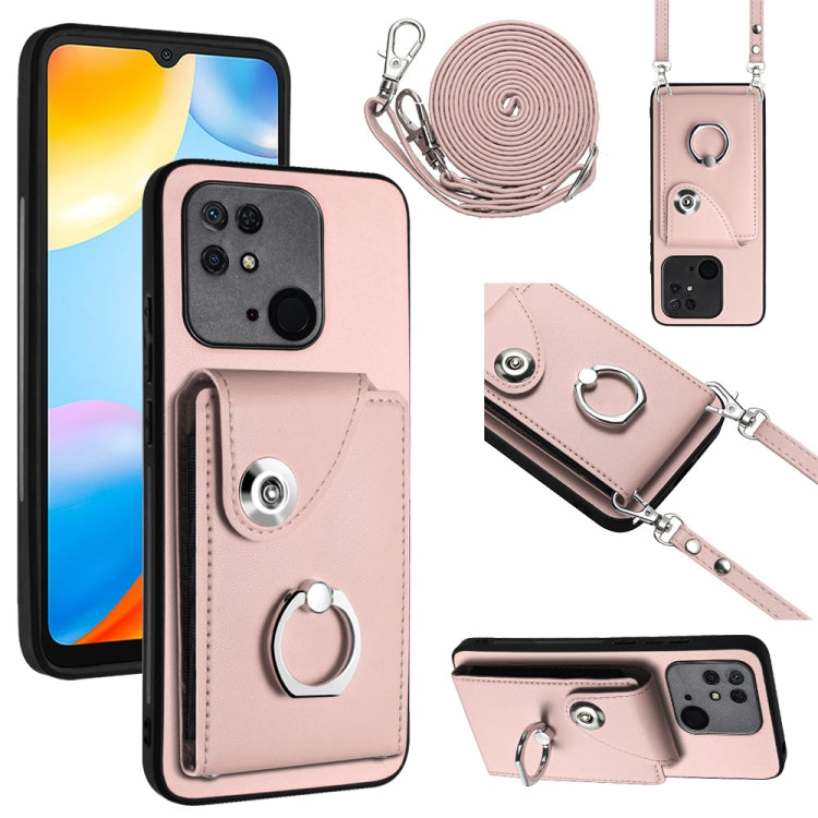 Organ Card Bag Ring Holder Phone Case with Long Lanyard, For Xiaomi Redmi 12C / 11A, For Xiaomi Redmi 10C