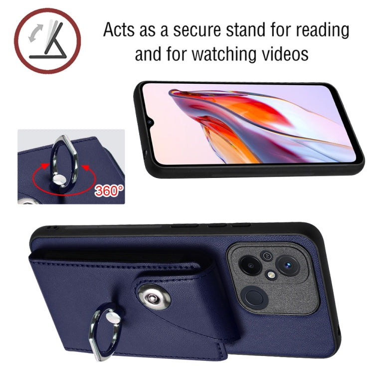 Organ Card Bag Ring Holder Phone Case with Long Lanyard, For Xiaomi Redmi 12C / 11A, For Xiaomi Redmi 10C