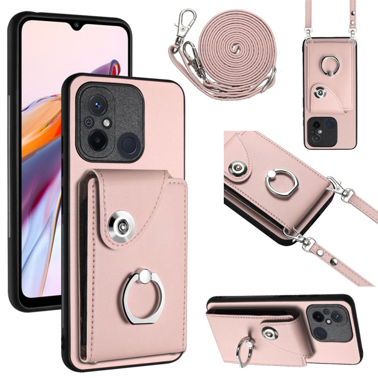 Organ Card Bag Ring Holder Phone Case with Long Lanyard, For Xiaomi Redmi 12C / 11A, For Xiaomi Redmi 10C