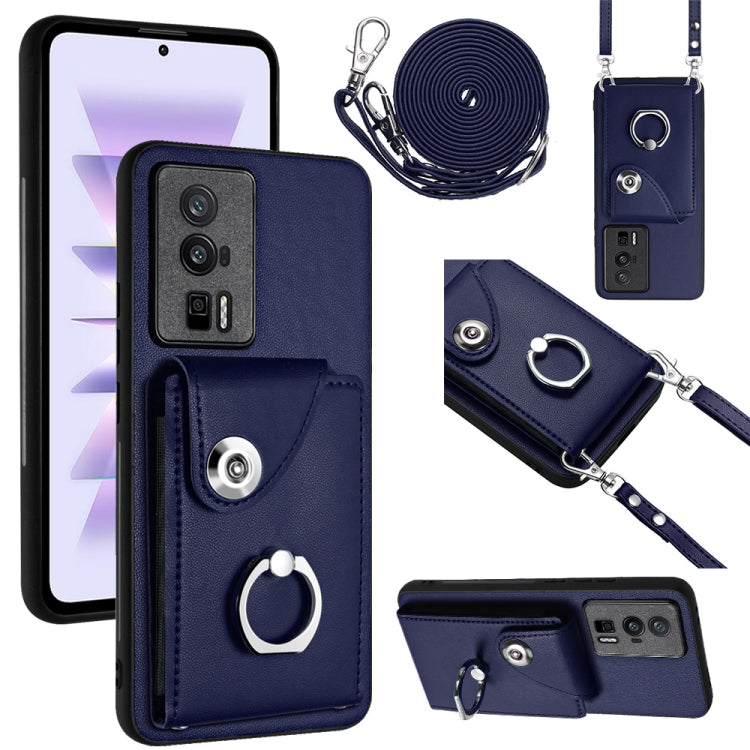 Organ Card Bag Ring Holder Phone Case with Long Lanyard, For Xiaomi Redmi Note 12 Turbo, For Xiaomi Redmi K60 / K60 Pro, For Xiaomi Redmi Note 12S 4G Global, For Xiaomi Redmi 12 4G Global, For Xiaomi Redmi Note 12 Pro+ 5G Global                        ...