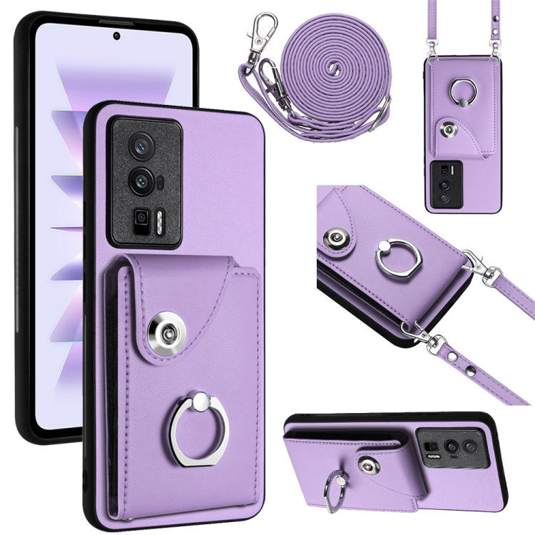 Organ Card Bag Ring Holder Phone Case with Long Lanyard, For Xiaomi Redmi Note 12 Turbo, For Xiaomi Redmi K60 / K60 Pro, For Xiaomi Redmi Note 12S 4G Global, For Xiaomi Redmi 12 4G Global, For Xiaomi Redmi Note 12 Pro+ 5G Global                        ...