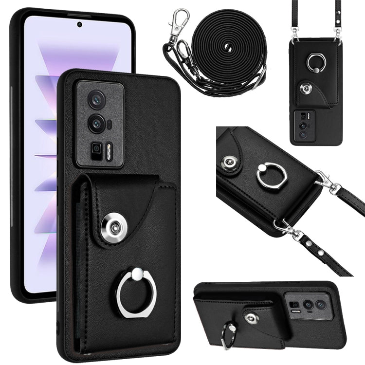 Organ Card Bag Ring Holder Phone Case with Long Lanyard, For Xiaomi Redmi Note 12 Turbo, For Xiaomi Redmi K60 / K60 Pro, For Xiaomi Redmi Note 12S 4G Global, For Xiaomi Redmi 12 4G Global, For Xiaomi Redmi Note 12 Pro+ 5G Global                        ...