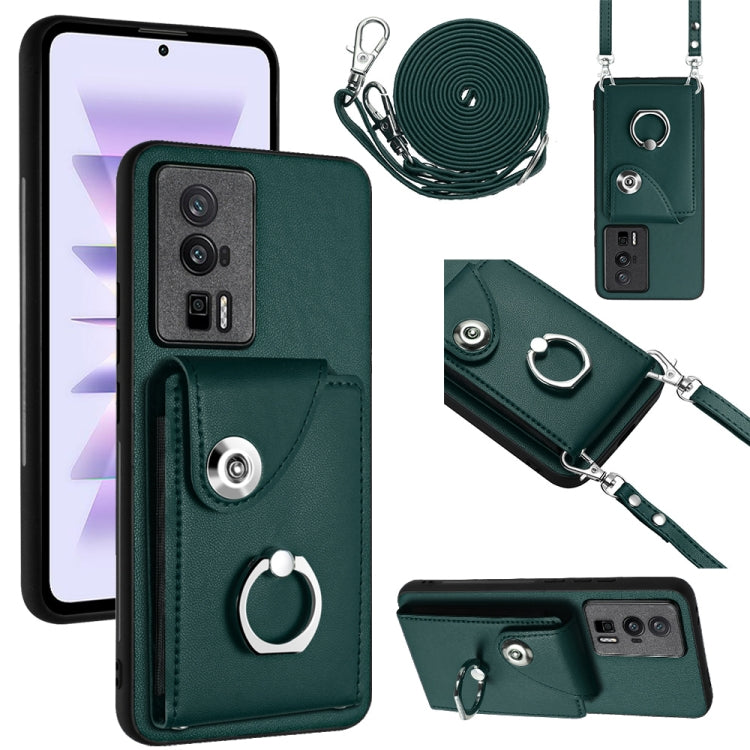 Organ Card Bag Ring Holder Phone Case with Long Lanyard, For Xiaomi Redmi Note 12 Turbo, For Xiaomi Redmi K60 / K60 Pro, For Xiaomi Redmi Note 12S 4G Global, For Xiaomi Redmi 12 4G Global, For Xiaomi Redmi Note 12 Pro+ 5G Global                        ...