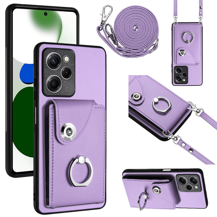 Organ Card Bag Ring Holder Phone Case with Long Lanyard, For Xiaomi Redmi Note 12 Turbo, For Xiaomi Redmi K60 / K60 Pro, For Xiaomi Redmi Note 12S 4G Global, For Xiaomi Redmi 12 4G Global, For Xiaomi Redmi Note 12 Pro+ 5G Global                        ...