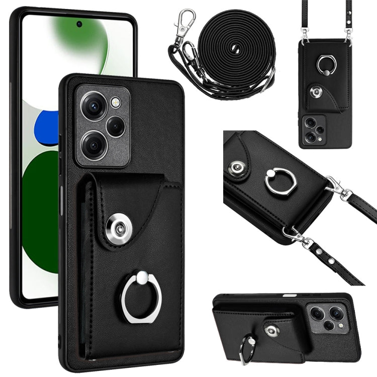 Organ Card Bag Ring Holder Phone Case with Long Lanyard, For Xiaomi Redmi Note 12 Turbo, For Xiaomi Redmi K60 / K60 Pro, For Xiaomi Redmi Note 12S 4G Global, For Xiaomi Redmi 12 4G Global, For Xiaomi Redmi Note 12 Pro+ 5G Global                        ...