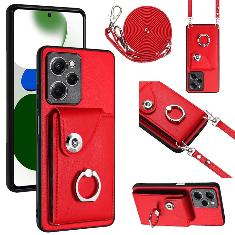 Organ Card Bag Ring Holder Phone Case with Long Lanyard, For Xiaomi Redmi Note 12 Turbo, For Xiaomi Redmi K60 / K60 Pro, For Xiaomi Redmi Note 12S 4G Global, For Xiaomi Redmi 12 4G Global, For Xiaomi Redmi Note 12 Pro+ 5G Global                        ...