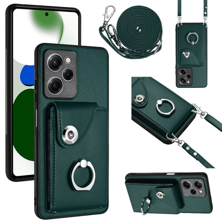 Organ Card Bag Ring Holder Phone Case with Long Lanyard, For Xiaomi Redmi Note 12 Turbo, For Xiaomi Redmi K60 / K60 Pro, For Xiaomi Redmi Note 12S 4G Global, For Xiaomi Redmi 12 4G Global, For Xiaomi Redmi Note 12 Pro+ 5G Global                        ...