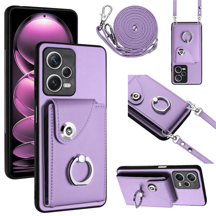 Organ Card Bag Ring Holder Phone Case with Long Lanyard, For Xiaomi Redmi Note 12 Turbo, For Xiaomi Redmi K60 / K60 Pro, For Xiaomi Redmi Note 12S 4G Global, For Xiaomi Redmi 12 4G Global, For Xiaomi Redmi Note 12 Pro+ 5G Global                        ...