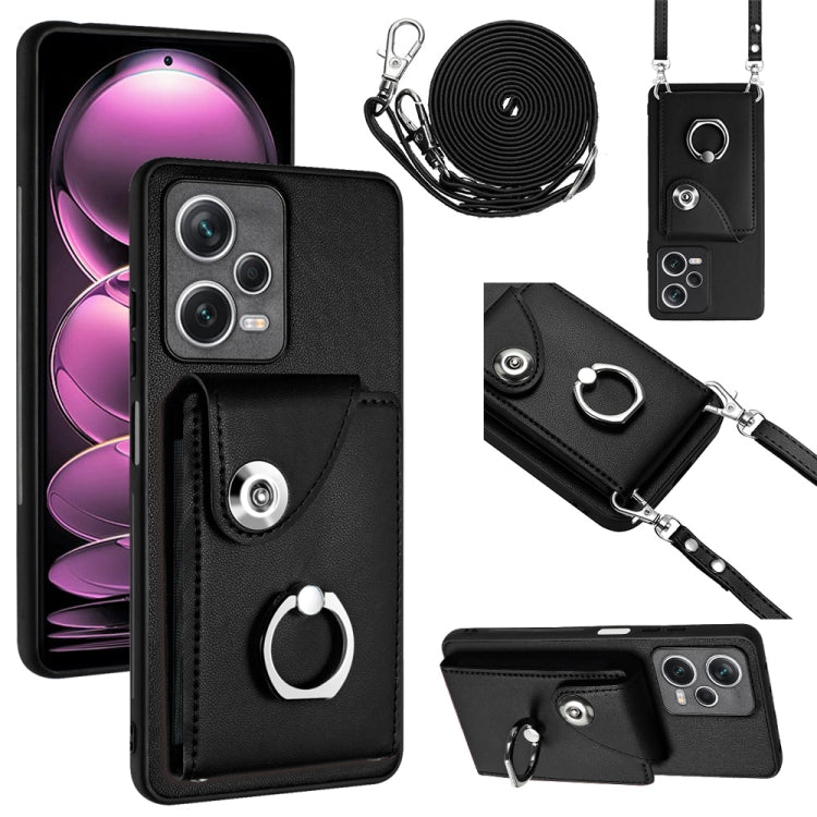 Organ Card Bag Ring Holder Phone Case with Long Lanyard, For Xiaomi Redmi Note 12 Turbo, For Xiaomi Redmi K60 / K60 Pro, For Xiaomi Redmi Note 12S 4G Global, For Xiaomi Redmi 12 4G Global, For Xiaomi Redmi Note 12 Pro+ 5G Global                        ...