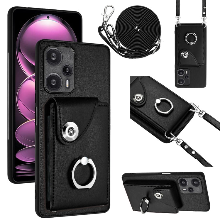 Organ Card Bag Ring Holder Phone Case with Long Lanyard, For Xiaomi Redmi Note 12 Turbo, For Xiaomi Redmi K60 / K60 Pro, For Xiaomi Redmi Note 12S 4G Global, For Xiaomi Redmi 12 4G Global, For Xiaomi Redmi Note 12 Pro+ 5G Global                        ...