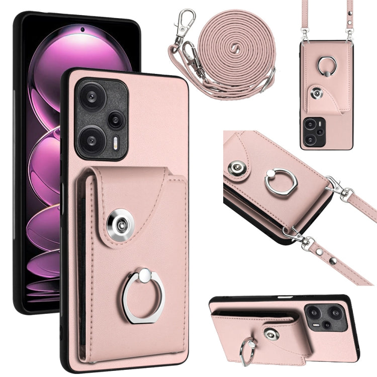 Organ Card Bag Ring Holder Phone Case with Long Lanyard, For Xiaomi Redmi Note 12 Turbo, For Xiaomi Redmi K60 / K60 Pro, For Xiaomi Redmi Note 12S 4G Global, For Xiaomi Redmi 12 4G Global, For Xiaomi Redmi Note 12 Pro+ 5G Global                        ...