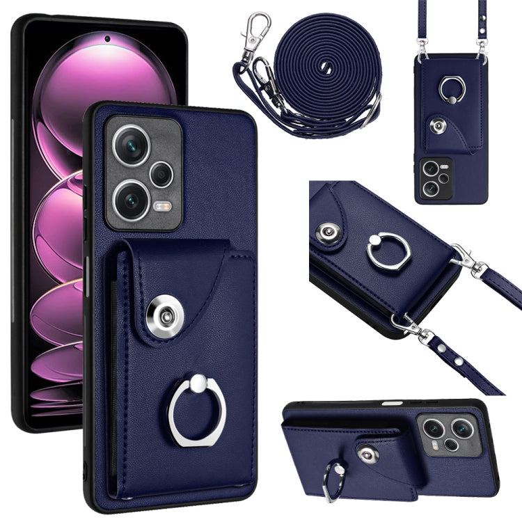 Organ Card Bag Ring Holder Phone Case with Long Lanyard, For Xiaomi Redmi Note 12 Turbo, For Xiaomi Redmi K60 / K60 Pro, For Xiaomi Redmi Note 12S 4G Global, For Xiaomi Redmi 12 4G Global, For Xiaomi Redmi Note 12 Pro+ 5G Global                        ...