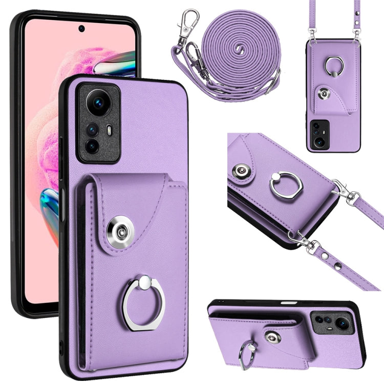 Organ Card Bag Ring Holder Phone Case with Long Lanyard, For Xiaomi Redmi Note 12 Turbo, For Xiaomi Redmi K60 / K60 Pro, For Xiaomi Redmi Note 12S 4G Global, For Xiaomi Redmi 12 4G Global, For Xiaomi Redmi Note 12 Pro+ 5G Global                        ...
