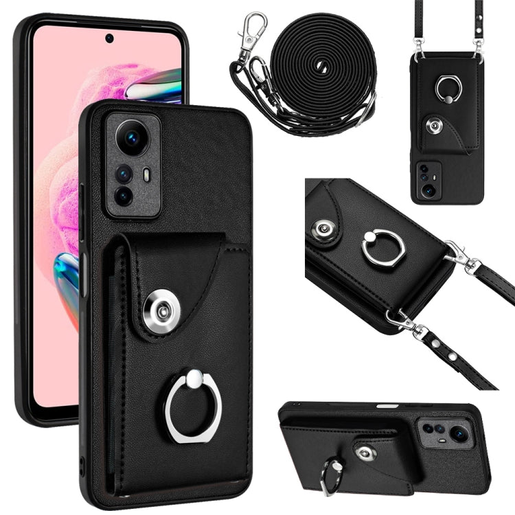 Organ Card Bag Ring Holder Phone Case with Long Lanyard, For Xiaomi Redmi Note 12 Turbo, For Xiaomi Redmi K60 / K60 Pro, For Xiaomi Redmi Note 12S 4G Global, For Xiaomi Redmi 12 4G Global, For Xiaomi Redmi Note 12 Pro+ 5G Global                        ...