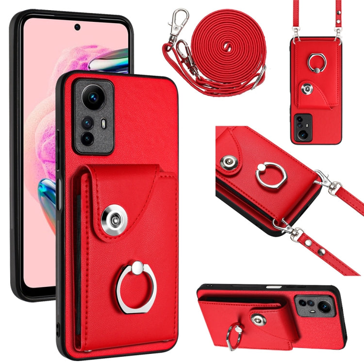 Organ Card Bag Ring Holder Phone Case with Long Lanyard, For Xiaomi Redmi Note 12 Turbo, For Xiaomi Redmi K60 / K60 Pro, For Xiaomi Redmi Note 12S 4G Global, For Xiaomi Redmi 12 4G Global, For Xiaomi Redmi Note 12 Pro+ 5G Global                        ...