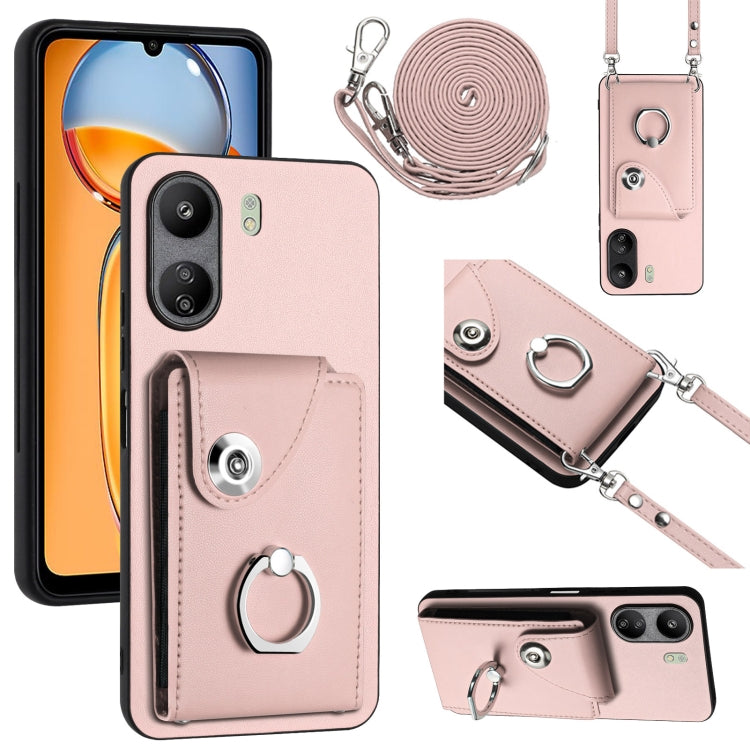 Organ Card Bag Ring Holder Phone Case with Long Lanyard, For Xiaomi Redmi A3 4G, For Xiaomi Redmi Note 13 Pro 4G Global, For Xiaomi Redmi Note 13 4G Global, For Xiaomi Redmi 13C 5G / Redmi 13R, For Xiaomi Redmi 13C 4G / Poco C65                        ...
