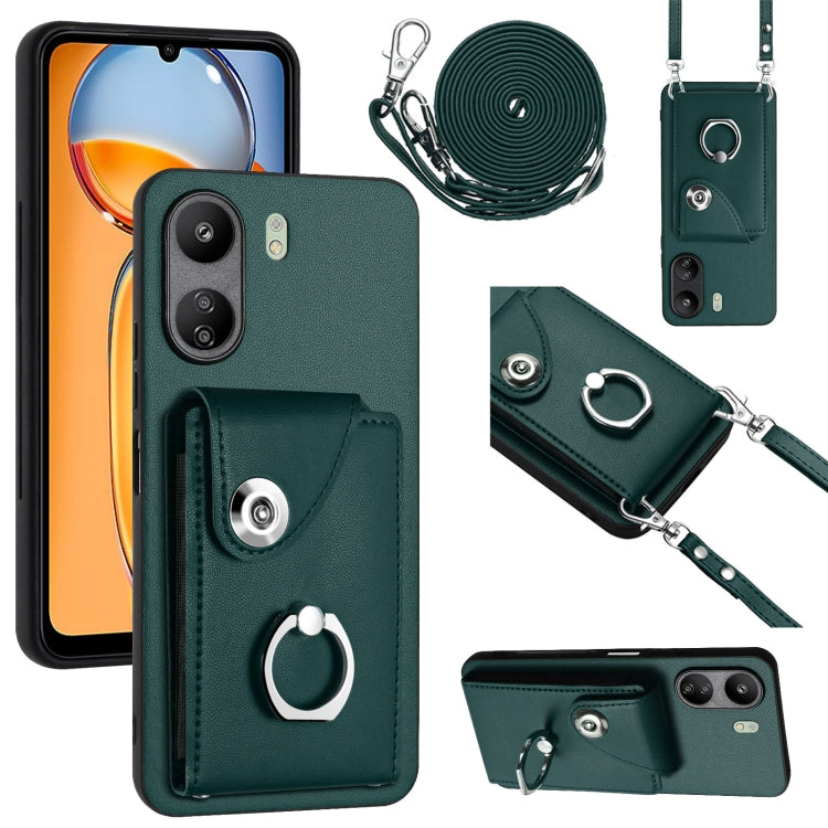 Organ Card Bag Ring Holder Phone Case with Long Lanyard, For Xiaomi Redmi A3 4G, For Xiaomi Redmi Note 13 Pro 4G Global, For Xiaomi Redmi Note 13 4G Global, For Xiaomi Redmi 13C 5G / Redmi 13R, For Xiaomi Redmi 13C 4G / Poco C65                        ...