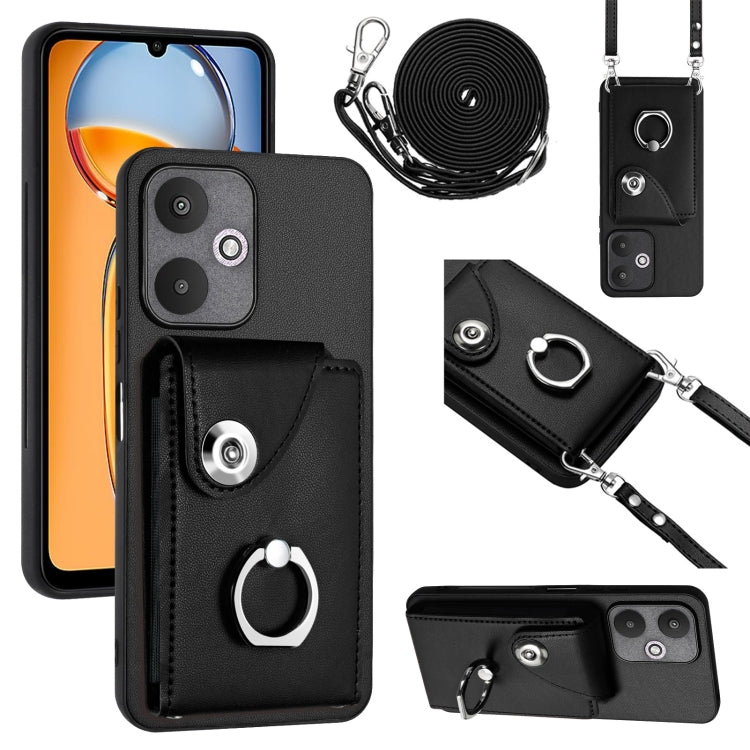 Organ Card Bag Ring Holder Phone Case with Long Lanyard, For Xiaomi Redmi A3 4G, For Xiaomi Redmi Note 13 Pro 4G Global, For Xiaomi Redmi Note 13 4G Global, For Xiaomi Redmi 13C 5G / Redmi 13R, For Xiaomi Redmi 13C 4G / Poco C65                        ...