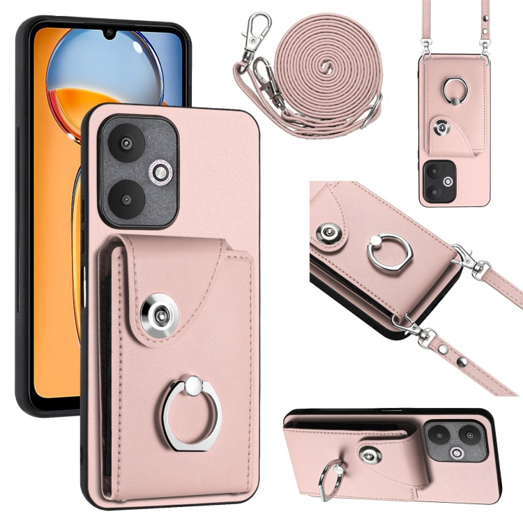 Organ Card Bag Ring Holder Phone Case with Long Lanyard, For Xiaomi Redmi A3 4G, For Xiaomi Redmi Note 13 Pro 4G Global, For Xiaomi Redmi Note 13 4G Global, For Xiaomi Redmi 13C 5G / Redmi 13R, For Xiaomi Redmi 13C 4G / Poco C65                        ...