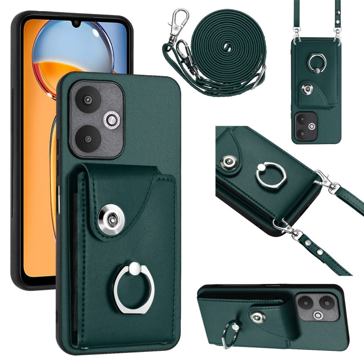 Organ Card Bag Ring Holder Phone Case with Long Lanyard, For Xiaomi Redmi A3 4G, For Xiaomi Redmi Note 13 Pro 4G Global, For Xiaomi Redmi Note 13 4G Global, For Xiaomi Redmi 13C 5G / Redmi 13R, For Xiaomi Redmi 13C 4G / Poco C65                        ...