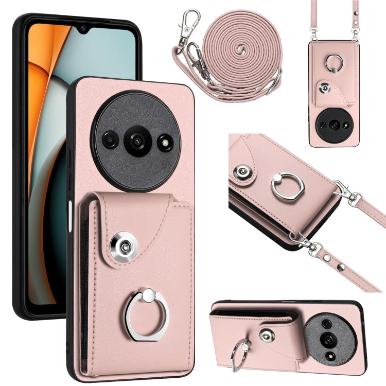Organ Card Bag Ring Holder Phone Case with Long Lanyard, For Xiaomi Redmi A3 4G, For Xiaomi Redmi Note 13 Pro 4G Global, For Xiaomi Redmi Note 13 4G Global, For Xiaomi Redmi 13C 5G / Redmi 13R, For Xiaomi Redmi 13C 4G / Poco C65                        ...