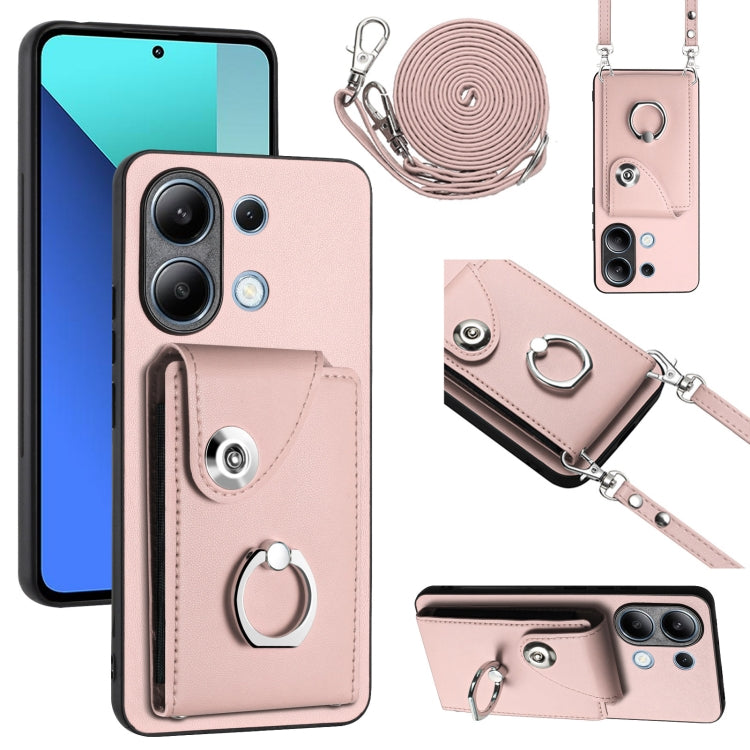 Organ Card Bag Ring Holder Phone Case with Long Lanyard, For Xiaomi Redmi A3 4G, For Xiaomi Redmi Note 13 Pro 4G Global, For Xiaomi Redmi Note 13 4G Global, For Xiaomi Redmi 13C 5G / Redmi 13R, For Xiaomi Redmi 13C 4G / Poco C65                        ...