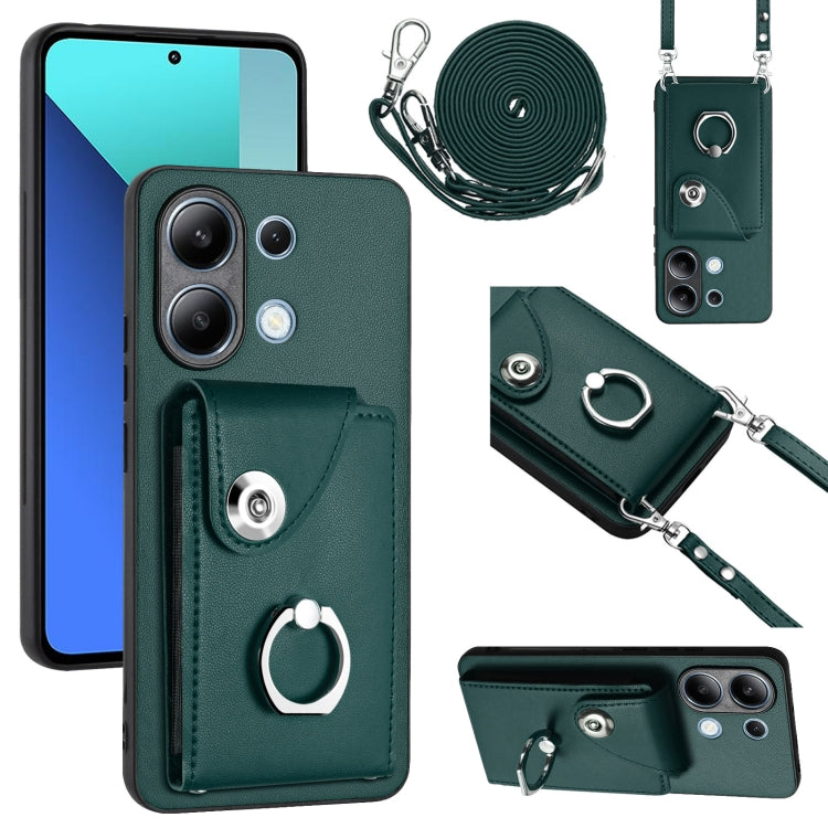 Organ Card Bag Ring Holder Phone Case with Long Lanyard, For Xiaomi Redmi A3 4G, For Xiaomi Redmi Note 13 Pro 4G Global, For Xiaomi Redmi Note 13 4G Global, For Xiaomi Redmi 13C 5G / Redmi 13R, For Xiaomi Redmi 13C 4G / Poco C65                        ...