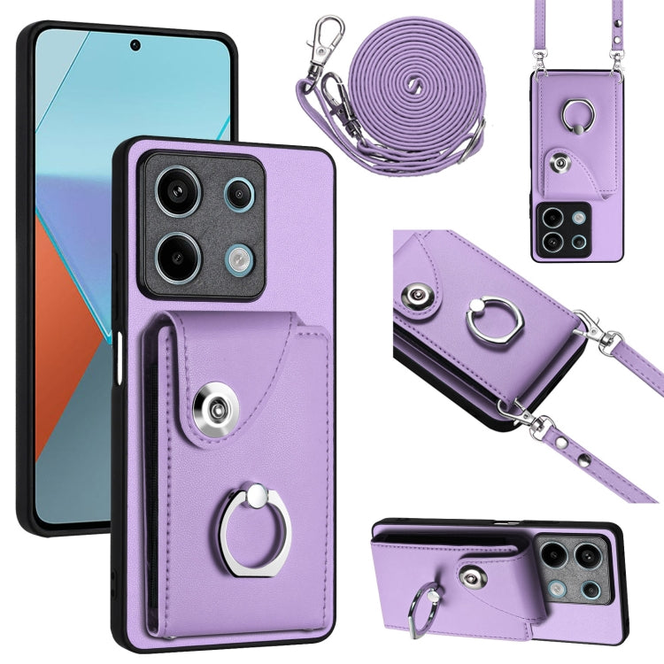 Organ Card Bag Ring Holder Phone Case with Long Lanyard, For Xiaomi Redmi A3 4G, For Xiaomi Redmi Note 13 Pro 4G Global, For Xiaomi Redmi Note 13 4G Global, For Xiaomi Redmi 13C 5G / Redmi 13R, For Xiaomi Redmi 13C 4G / Poco C65                        ...