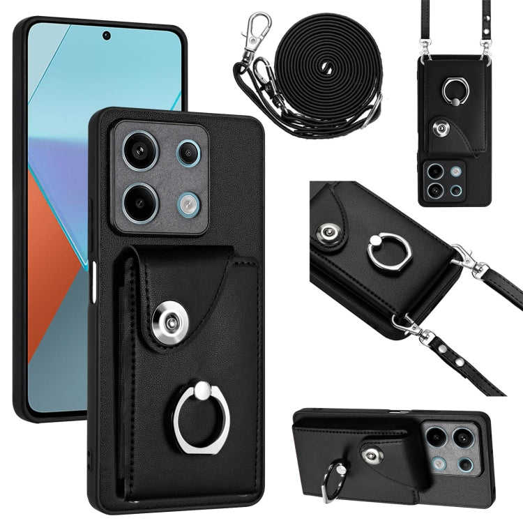 Organ Card Bag Ring Holder Phone Case with Long Lanyard, For Xiaomi Redmi A3 4G, For Xiaomi Redmi Note 13 Pro 4G Global, For Xiaomi Redmi Note 13 4G Global, For Xiaomi Redmi 13C 5G / Redmi 13R, For Xiaomi Redmi 13C 4G / Poco C65                        ...