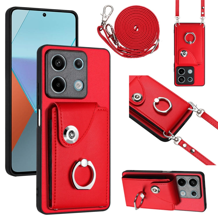 Organ Card Bag Ring Holder Phone Case with Long Lanyard, For Xiaomi Redmi A3 4G, For Xiaomi Redmi Note 13 Pro 4G Global, For Xiaomi Redmi Note 13 4G Global, For Xiaomi Redmi 13C 5G / Redmi 13R, For Xiaomi Redmi 13C 4G / Poco C65                        ...