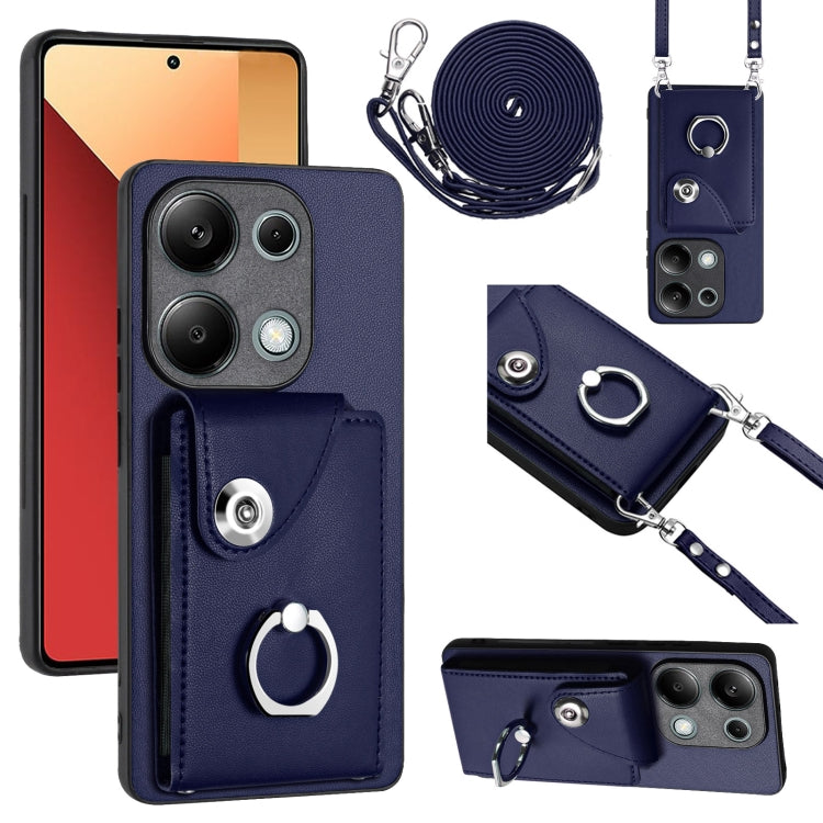 Organ Card Bag Ring Holder Phone Case with Long Lanyard, For Xiaomi Redmi A3 4G, For Xiaomi Redmi Note 13 Pro 4G Global, For Xiaomi Redmi Note 13 4G Global, For Xiaomi Redmi 13C 5G / Redmi 13R, For Xiaomi Redmi 13C 4G / Poco C65                        ...