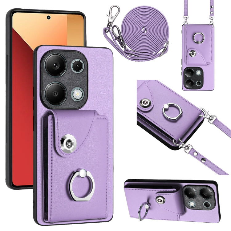 Organ Card Bag Ring Holder Phone Case with Long Lanyard, For Xiaomi Redmi A3 4G, For Xiaomi Redmi Note 13 Pro 4G Global, For Xiaomi Redmi Note 13 4G Global, For Xiaomi Redmi 13C 5G / Redmi 13R, For Xiaomi Redmi 13C 4G / Poco C65                        ...