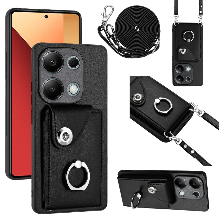 Organ Card Bag Ring Holder Phone Case with Long Lanyard, For Xiaomi Redmi A3 4G, For Xiaomi Redmi Note 13 Pro 4G Global, For Xiaomi Redmi Note 13 4G Global, For Xiaomi Redmi 13C 5G / Redmi 13R, For Xiaomi Redmi 13C 4G / Poco C65                        ...