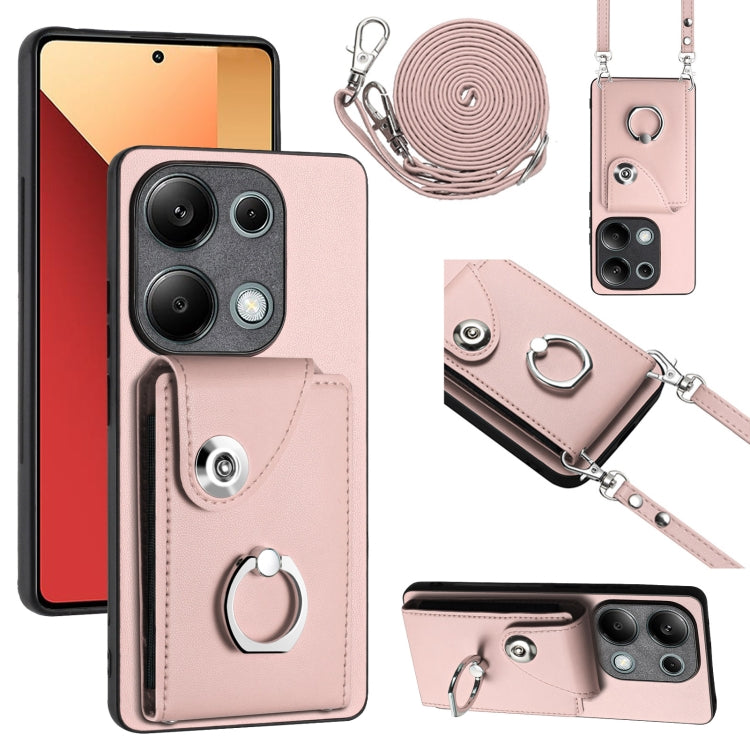 Organ Card Bag Ring Holder Phone Case with Long Lanyard, For Xiaomi Redmi A3 4G, For Xiaomi Redmi Note 13 Pro 4G Global, For Xiaomi Redmi Note 13 4G Global, For Xiaomi Redmi 13C 5G / Redmi 13R, For Xiaomi Redmi 13C 4G / Poco C65                        ...