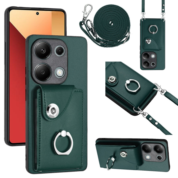 Organ Card Bag Ring Holder Phone Case with Long Lanyard, For Xiaomi Redmi A3 4G, For Xiaomi Redmi Note 13 Pro 4G Global, For Xiaomi Redmi Note 13 4G Global, For Xiaomi Redmi 13C 5G / Redmi 13R, For Xiaomi Redmi 13C 4G / Poco C65                        ...