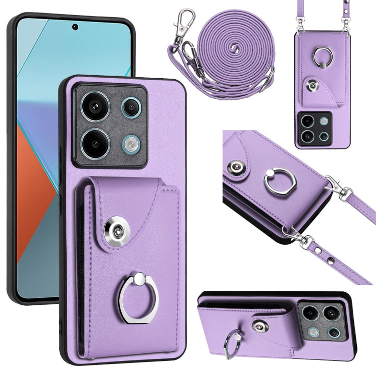 Organ Card Bag Ring Holder Phone Case with Long Lanyard, For Xiaomi Redmi A3 4G, For Xiaomi Redmi Note 13 Pro 4G Global, For Xiaomi Redmi Note 13 4G Global, For Xiaomi Redmi 13C 5G / Redmi 13R, For Xiaomi Redmi 13C 4G / Poco C65                        ...